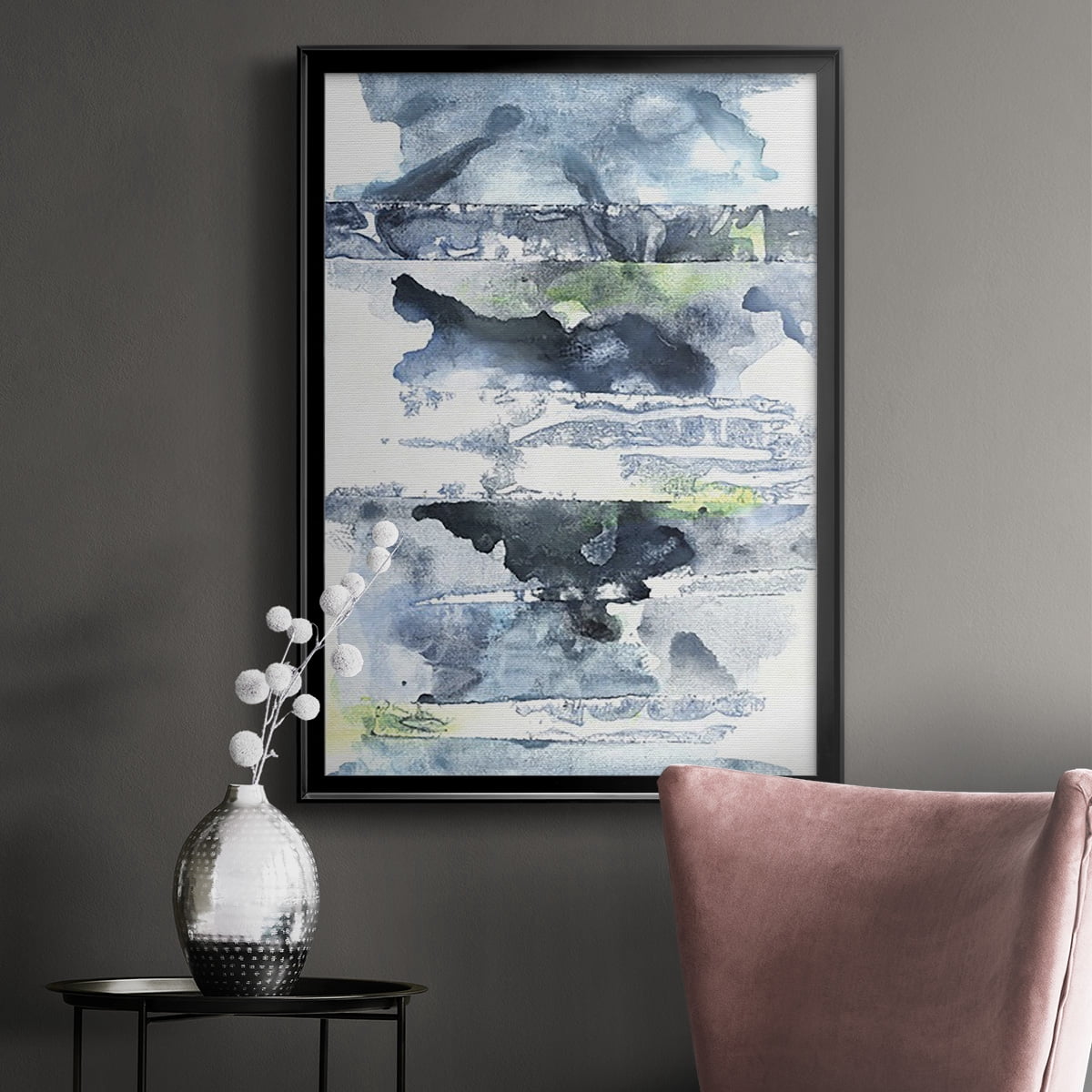 Blue Memories II Premium Framed Print, in Gold, Black, or Silver - Ready to Hang