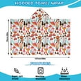 thumbnail image 2 of Colorful Mushroom Plant White Pattern Hooded Bath Towel，50"x30" for Ages 3 To 12 Kids, Quick Dry Lightweight Soft Microfiber Hood Beach Towel Cover Up for Kids, 2 of 7