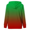 thumbnail image 4 of Jinhomg Womens Trendy Hooded Sweatshirt Long Sleeve Gradient Color Tops Fall Casual Cozy Quarter Button Up Sweatshirts with Kangaroo Pocket Green S, 4 of 6