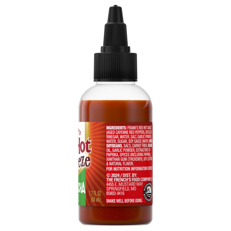 Frank's RedHot Sriracha Mini Squeeze Hot Sauce, 1.7 fl oz Bottle