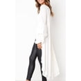 thumbnail image 2 of Women's Loose Lotus Leaf Cocktail Round Neck Flounce Ruffle Sleeve Irregular High Low Maxi Dress, 2 of 5