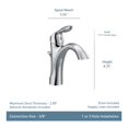 thumbnail image 4 of Moen Eva One-Handle High Arc Bathroom Faucet, Brushed Nickel (6400BN), 4 of 5