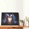 thumbnail image 4 of Naloa Fox Couple Print Canvas Picture,Wall Pictures, Modern Decorative Poster,Art Prints for Bedroom, Toilet, 40 x 30 cm, Built-in Wooden Frame, 4 of 6