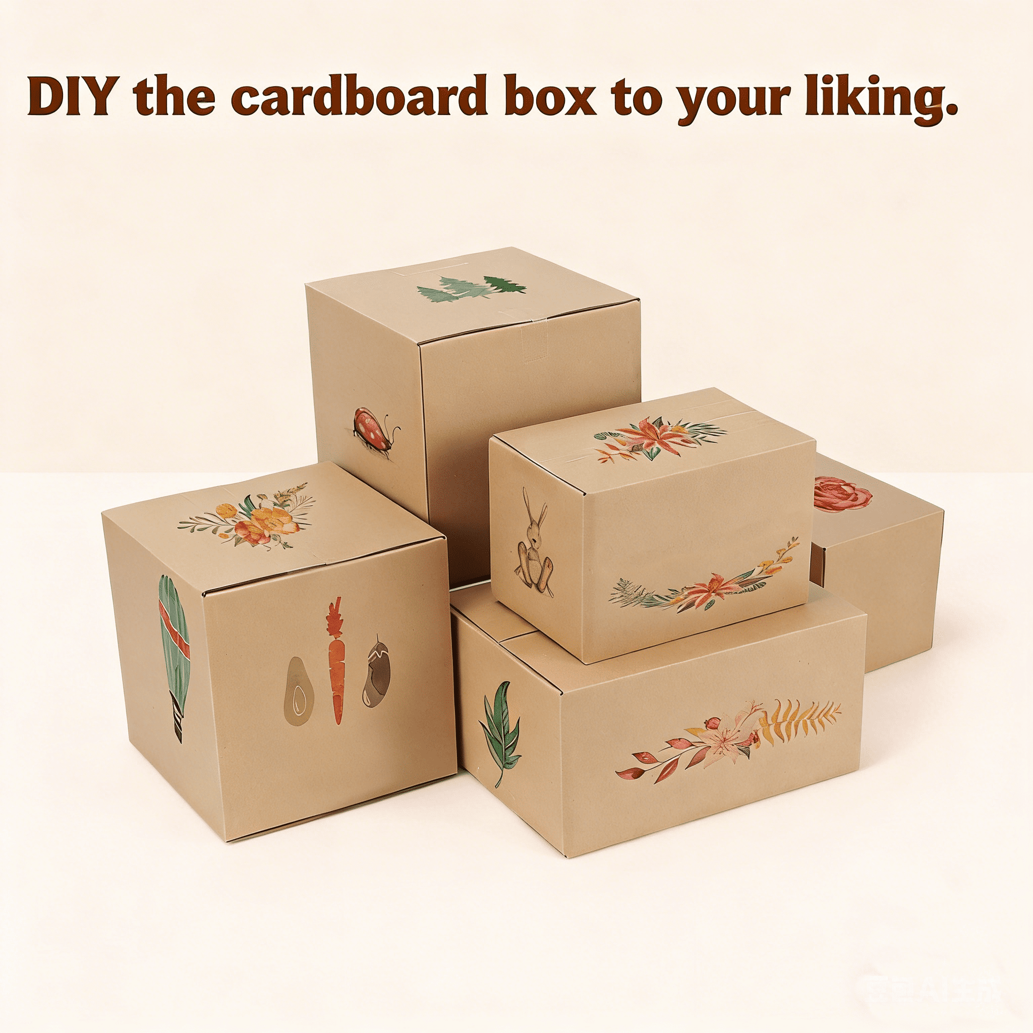 8x4x4 inches Small Shipping Boxes Set of 50, Corrugated Cardboard Boxes for Packing, Mailng, Moving, Brown