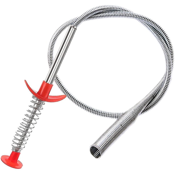 Herramienta de recogida de garra de agarre Flexible con 4 garras, removedor de obstrucciones de drenaje, herramienta de limpieza de fregadero de ducha con recogedor de pelo de serpiente
