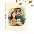 thumbnail image 3 of Qisvanset Couple And Dogs Portrait Canvas Wall Art 15.75x11.81 Inches, 3 of 8