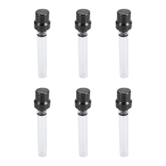 6pcs Black ATV Dirt Bike Universal Gas Fuel Tank Cap Cover Air Vent Hose Tank Breather Valve Tube with Steel Ball