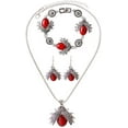 thumbnail image 3 of ATTOE Fashion Cartoon Jewelry Set Three-Dimensional Three-Color Bracelet Necklace Ear Ring Set (Color : A), 3 of 3