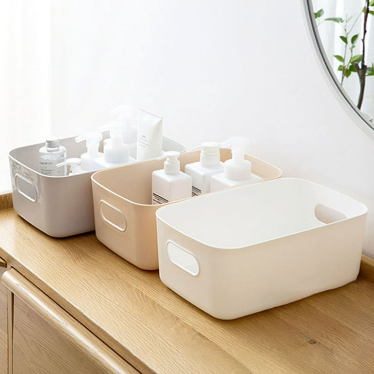 3 x Plastic Kitchen Cupboard Storage Organiser Baskets with