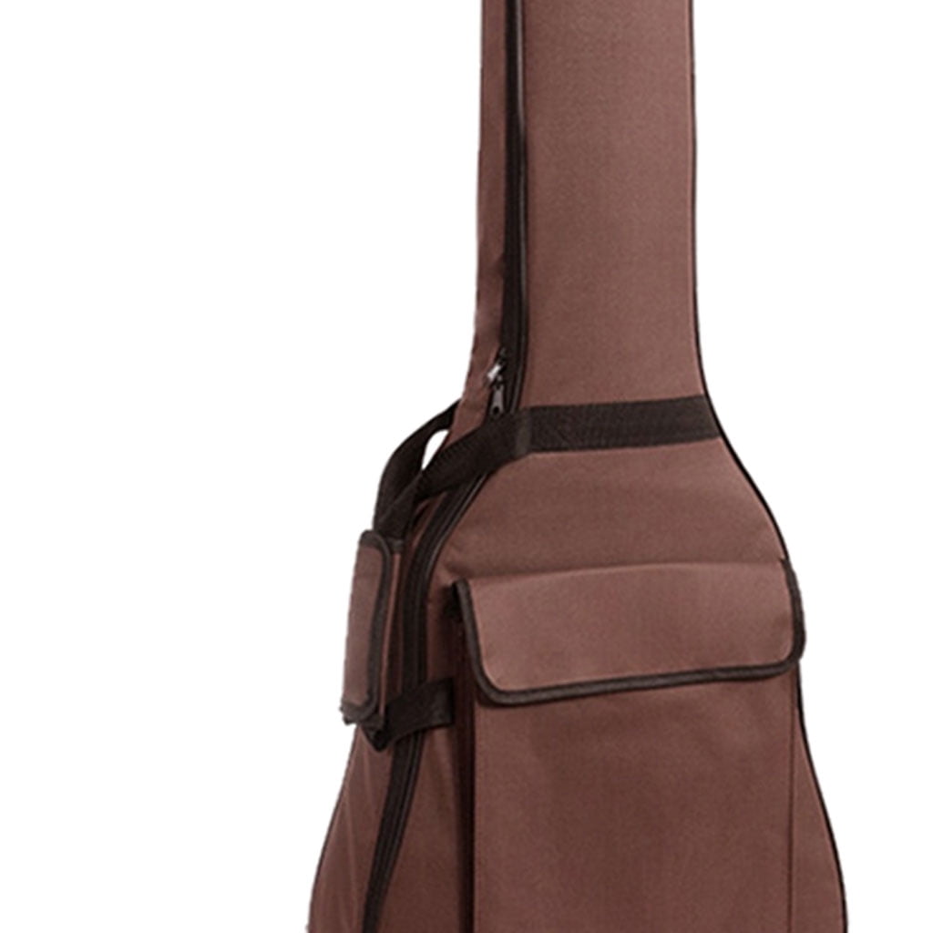 LeeQinersw Waterproof Guitar Case Double Strap Padded Black Guitar Case Backpack Shoulder Strap Classical Guitar Bag 36-38inch Coffee