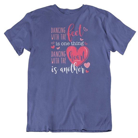 Make Your Mark Design Dancing with The Heart Competitive Dance T-Shirt Gift for Dancer Girls & Women Purple