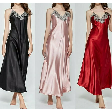 

Women Sleepwear Nightgown Satin Silk doll Lace Robes Night Sleep Dress