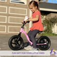 thumbnail image 3 of Bicicleta Balance Bike KRIDDO para niños pequeños de 24 meses a 5 años con animal de peluche, 3 of 6