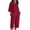 Wine, variant on Karight Womens Plus Size Capri Sets 2 Piece Outfits Summer Cotton Linen 3/4 Sleeve Side Slit Tops Cropped Pants with Pockets