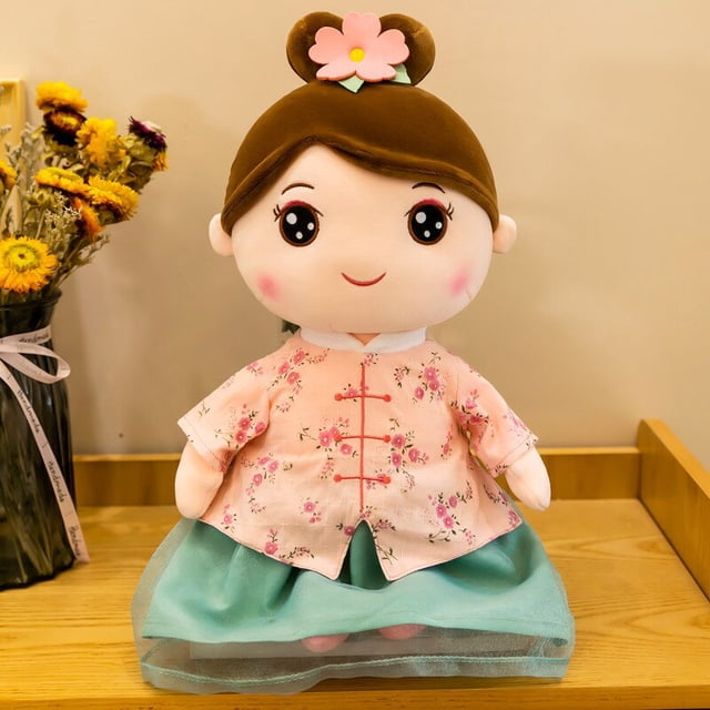 2022 Cute Hanfu Costume Doll / Chinese Hanfu Doll In Floral Skirt / Little Girl Gift / Christmas GiftGreen85cm Deng Xun unisex