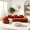 Orange, variant on 116" Curved Polyester Sectional Sofa, Modern Pearl Upholstery 3 Seat Cloud Couch with Chaise Lounge & 4 Pillows for Living Room, Green