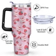 thumbnail image 3 of Strawberry 40oz Stainless Steel Vacuum Insulated Tumbler with Lid and Straw for Water Iced Tea Coffee Smoothie and More, 3 of 7