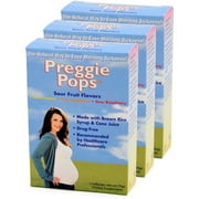 Three Lollies Preggie Pops Sour Fruit Lollipops Assorted Flavors, 3pk