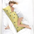 thumbnail image 4 of 20x54 Honey Bee Print Body Pillow Cover with Invisible Zipper - Soft Breathable Full-Length Support for Sleeping, Maternity & Decor (Bumble Bee Cartoon Pattern), 4 of 7