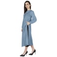 thumbnail image 3 of Moomaya Solid Hook & Eye Kurta Dress For Womens Long sleeves Indian Ethnic wearKurti, 3 of 7
