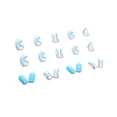 thumbnail image 3 of Fofosbeauty 24 pcs Short False Nails, Press-on Nails Designs 2023, Square Blue White Op-Art, 3 of 10