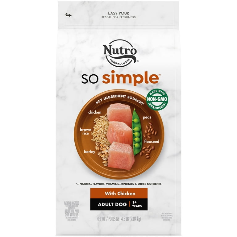 Nutro So Simple With Chicken Adult Dog Food 4.5 Lb. Walmart