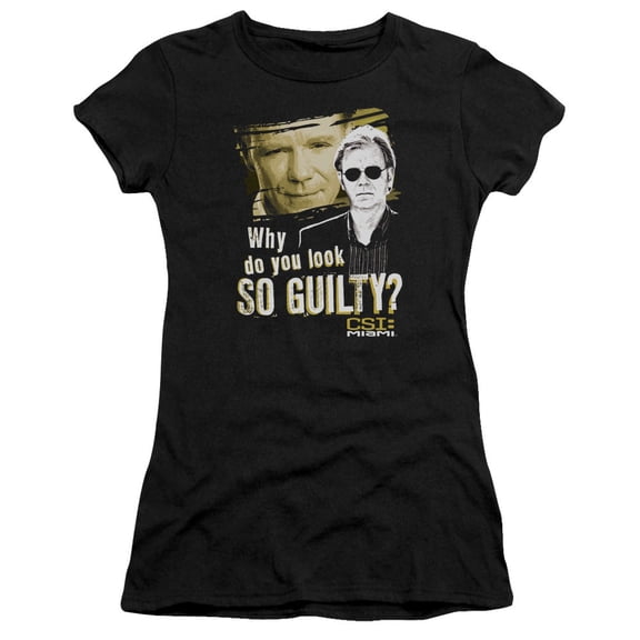 Csi Miami So Guilty Junior Women's Sheer T-Shirt Black