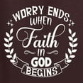 thumbnail image 5 of Wild Bobby Worry Ends When Faith In God Begins Inspirational/Christian Women Tri-Blend Racerback Tank Top, Brown, Small, 5 of 5