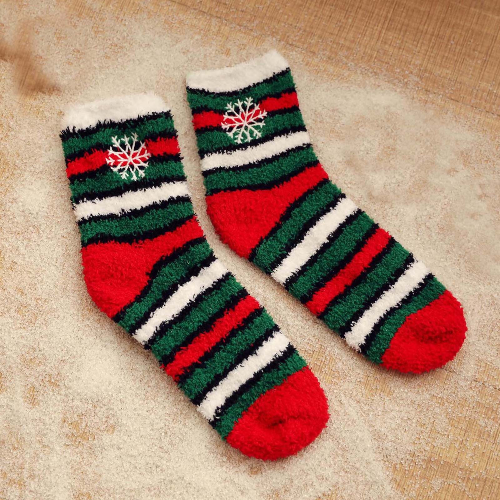 5 Paires De Chaussettes De Sol Antidérapantes En Polaire Corail - Chaussettes Chaudes Et Moelleuses Pour L'Hiver