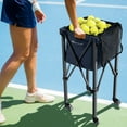 thumbnail image 5 of Spaco Lightweight Foldable Tennis Ball Teaching Cart, Tennis Ball Cart with Wheels and Removable Bag, Teaching Cart Traveler with Red Bag, Blue, 5 of 10