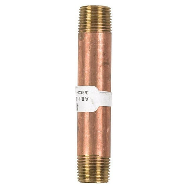 Conector de manguera HOMEPLUS+ MPT de latón rojo de 3/8 pulgadas, 9 cm