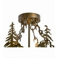 thumbnail image 3 of Meyda Tiffany 153985 Wildlife At Dusk 2 Light 19" Wide Semi-Flush Drum Ceiling Fixture -, 3 of 7