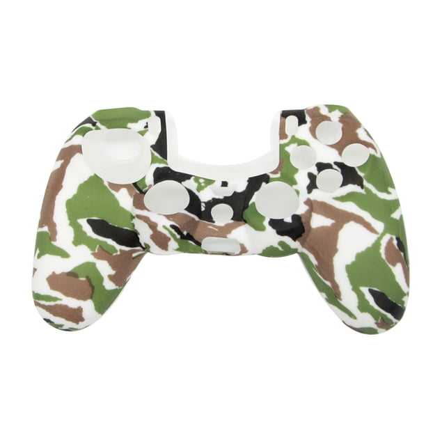 Reemplazo para la funda del controlador inalámbrico PS4 Impresión de camuflaje Cubierta de goma protectora de piel de gel de silicona suave AweSitey PJ8046-05