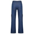 thumbnail image 2 of DYMADE Women Wide Leg Baggy Loose Jeans Cargo Pants Denim Trousers, 2 of 6