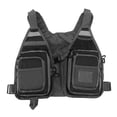 thumbnail image 2 of Fishing Vest, Black Fishing Vest Free Size Durable Breathable  For Kayaking, 2 of 8
