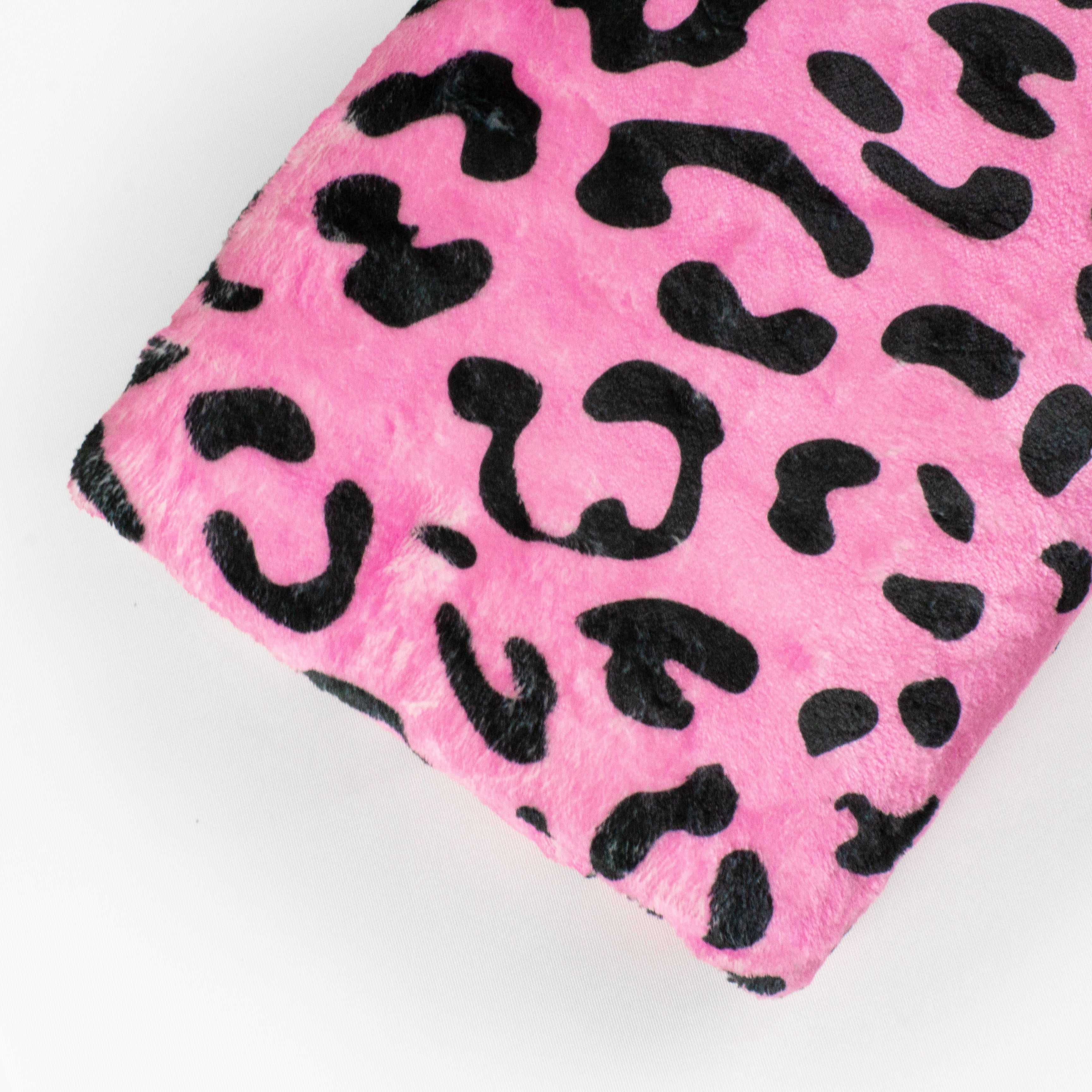 Everything Comfy Leopard Print Decorative Throw Blanket, 42" X 60", Pink