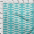 thumbnail image 2 of oneOone Viscose Jersey Fabric Plus Sign Kasuri Print Sewing Fabric BTY 60 Inch Wide, 2 of 5