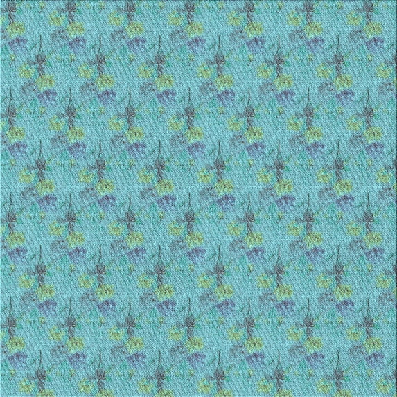 Ahgly Company Indoor Square Patterned Deep-Sea Green Area Rugs, 7' Square