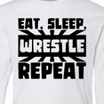 thumbnail image 4 of Inktastic Eat, Sleep, Wrestle, Repeat Long Sleeve Youth T-Shirt, 4 of 5