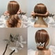thumbnail image 1 of Korean Fashion New Hairpin Bun butterfly braided hair style temperament Women Girls hair head rope hair accessories HeaddressLight Green He Qiyong unisex, 1 of 1