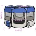 thumbnail image 2 of vidaXL Foldable Dog Playpen with Carrying Bag Black 57.1"x57.1"x24", 2 of 9