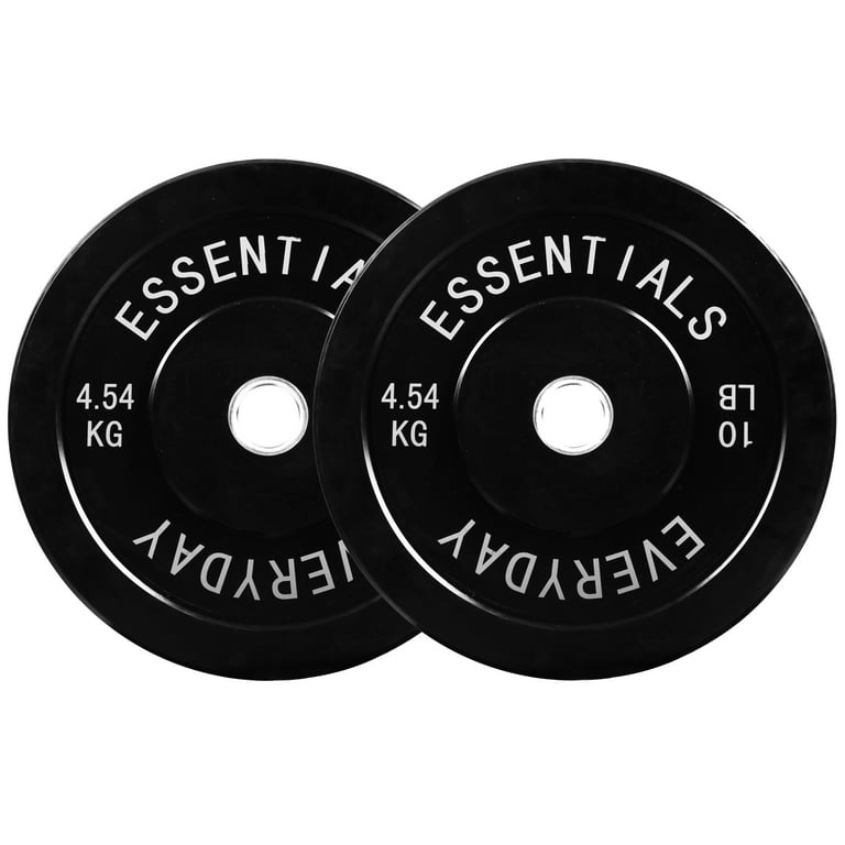 BalanceFrom Olympic Bumper Plate Weight Plate with Steel Hub Black 160 lbs Set Multiple Packages