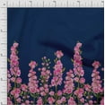 thumbnail image 1 of oneOone Silk Tabby Fabric Leaves & Pink Floral Panel Printed Craft Fabric BTY 42 Inch Wide, 1 of 3