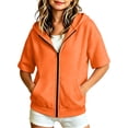 thumbnail image 4 of Besolor Teen Kids Girls Clothes Sweatshirts Casual Removable Long Sleeve Hoodies Fall Winter Oversized Fleece Jackets with Pocket(11-12 Years,Orange), 4 of 7