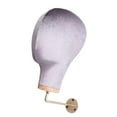 thumbnail image 5 of Dualoai Wall Mounted Female Velvet Mannequin Head Hat Display Stand for Salons Homes Grey, 5 of 9
