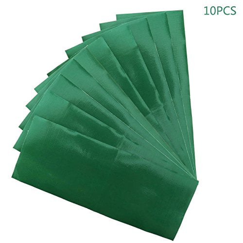 10Pcs Green Waterproof Adhesive Patch Repair Tape Canvas Tent /Awning Swag 