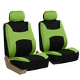 thumbnail image 2 of FH Group Light & Breezy Seat Covers for Auto, 3 Row 7 Seater Full Covers with Steering/Belt Pad Cover, Green and Black, 2 of 5