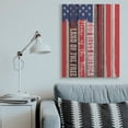 thumbnail image 2 of Stupell Industries God Bless America Wood Grain Flag Red White Blue Americana Canvas Wall Art Design by Kim Allen, 36" x 48", 2 of 6