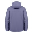 thumbnail image 6 of Fiaer,Womens Oversized Softshell Jackets with Pockets,Ladies Full Zip Waterproof Windbreaker Hooded Tops for Outdoor Activity Hiking Travel Purple XL, 6 of 6