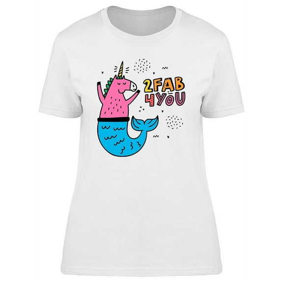 Funny Unicorn Art 2 Fab 4 You T-Shirt Women -Image by Shutterstock, Female XX-Large
